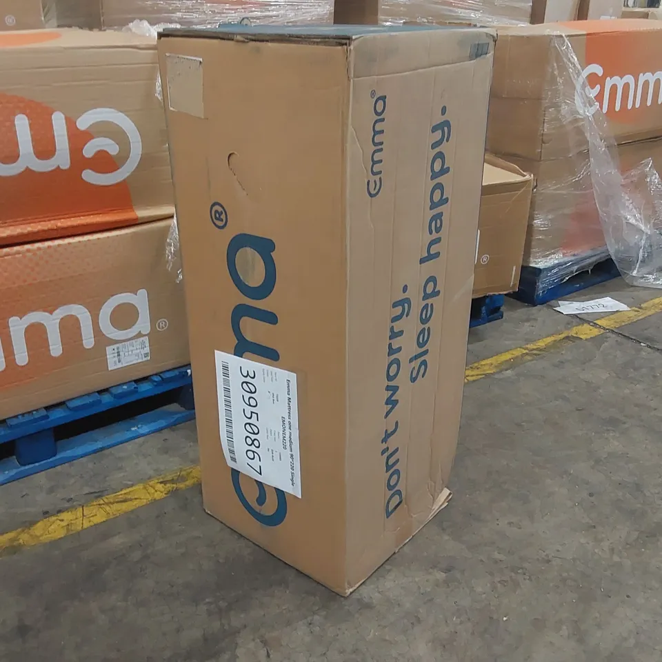 BOXED AND ROLLED EMMA MATTRESS ONE MEDIUM MATTRESS - 90 x 220cm