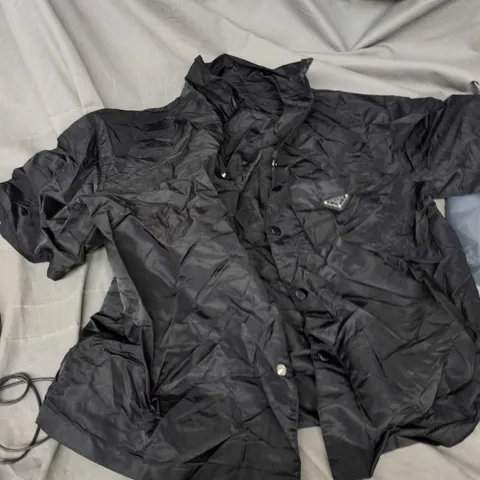 PRADA MILANO BLACK NYLON QUILTED PUFFER JACKET