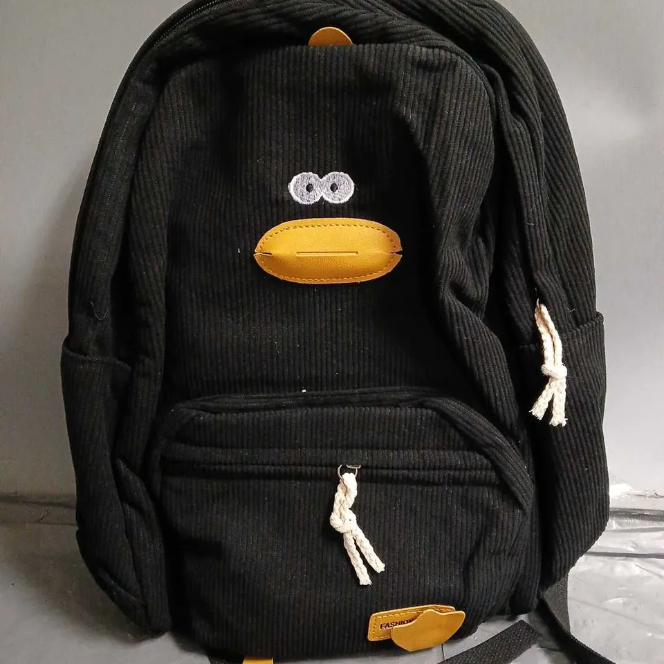 FASHION & BAGS PENGUIN THEMED RUCKSACK IN BLACK