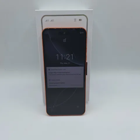 BOXED ALONG CYCLONE 64GB ANDROID MOBILE PHONE IN ORANGE