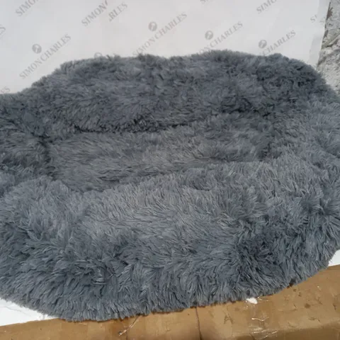 COZEE PAWS ODOUROLOGY FLUFFY ROUND PET BED CHARCOAL LARGE
