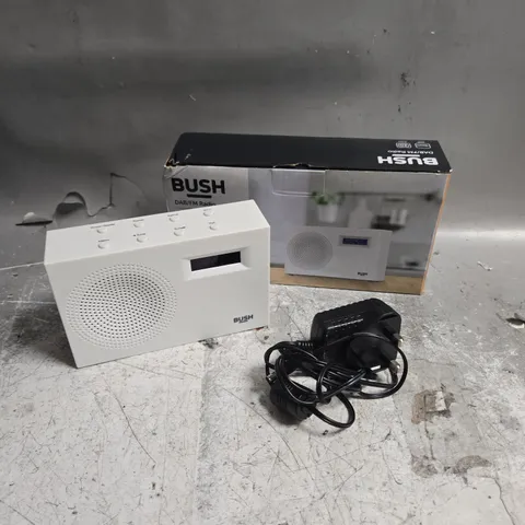 BOXED BUSH DAB/FM RADIO IN WHITE