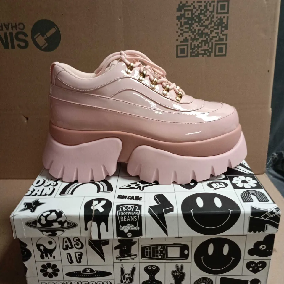KOI CAKE SHOW BALLERINA PLATFORM SHOES PINK PATENT SIZE 9