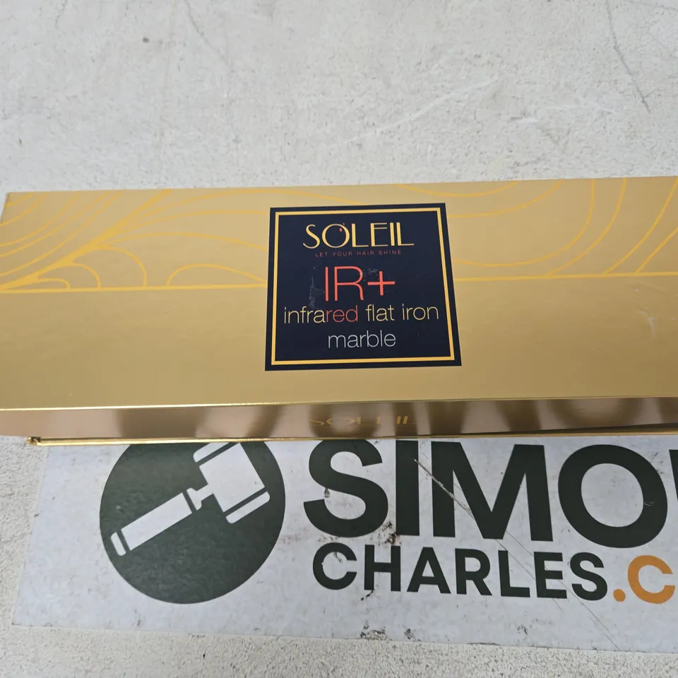 SOLEIL IR+ INFRARED FLAT IRON – MARBLE FINISH (BOXED)