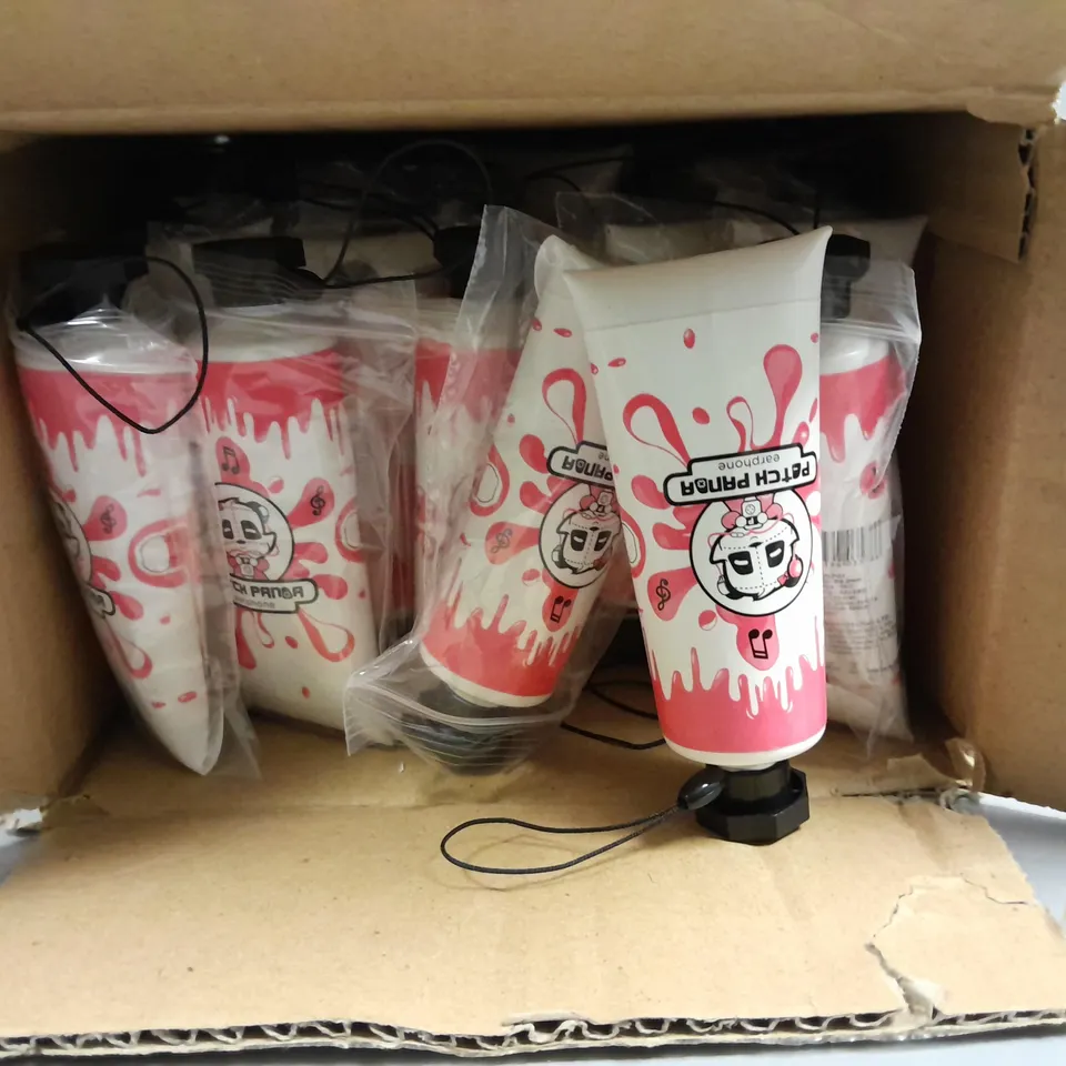 LARGE QUANTITY OF OBJECT EARPHONES (EP-P01) IN PINK