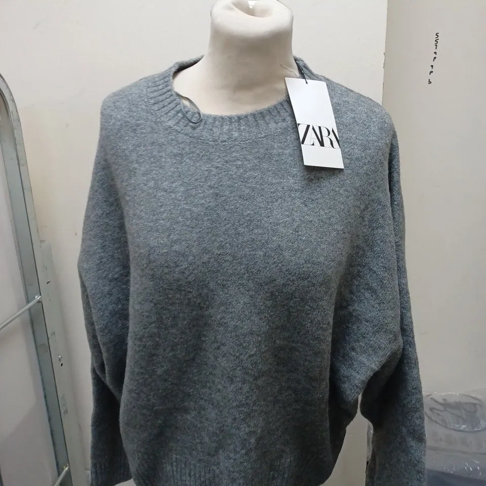 ZARA GREY COTTON JUMOER - SIZE SMALL