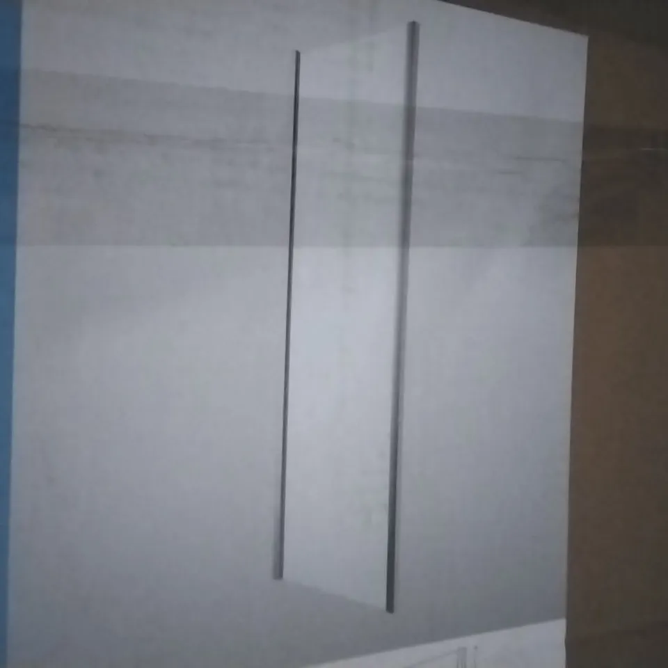 BOXED BELOYA 80CM FIXED SHOWER PANEL CLEAR 