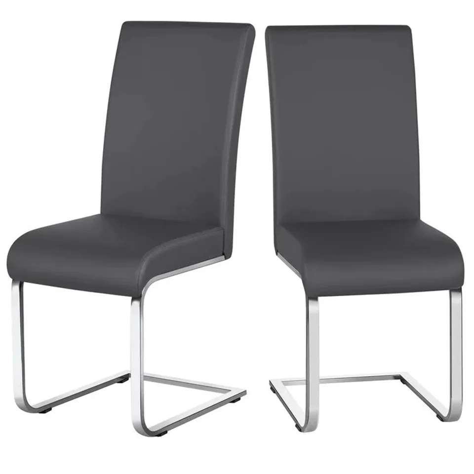 BOXED TORREY UPHOLSTERED DINING CHAIR, DARK GREY - SET OF 2 (1 BOX)