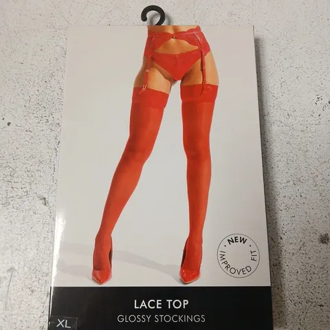 ANN SUMMERS LACE TOP GLOSSY STOCKINGS β XL