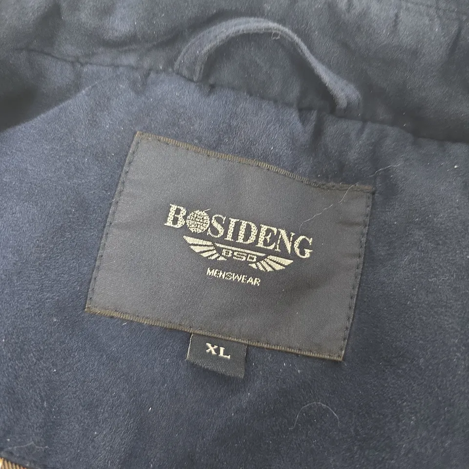 BOSIDENG LONG SLEEVE LINED JACKET IN NAVY - XL