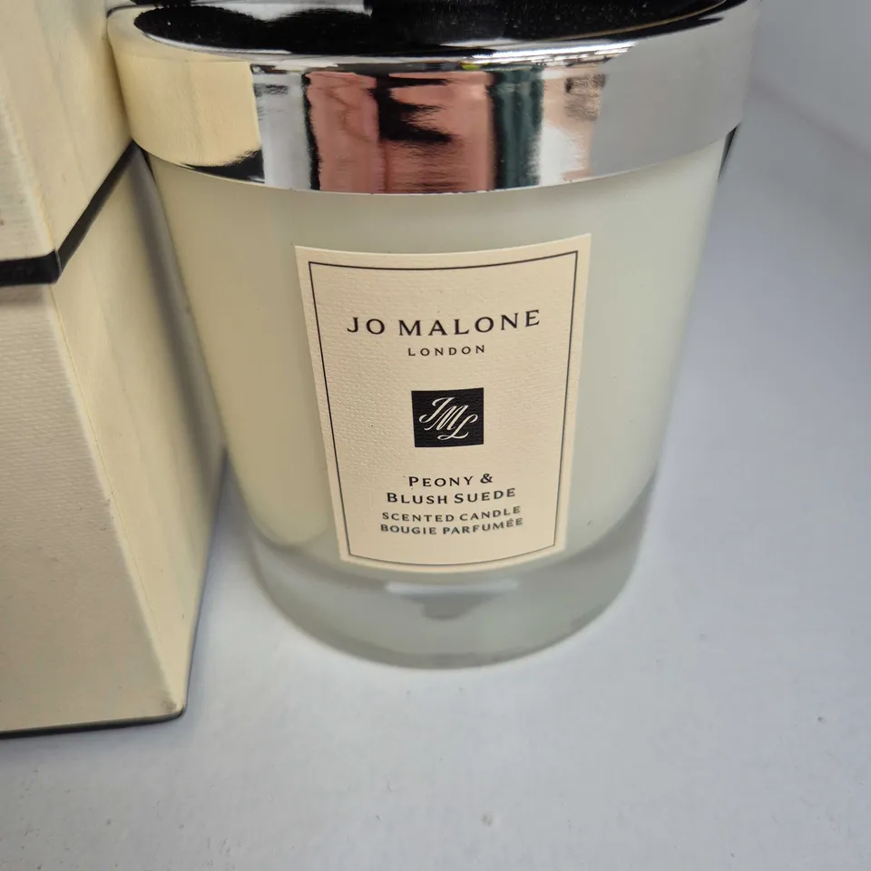JO MALONE LONDON PEONY & BLUSH SUEDE SCENTED CANDLE – GLASS JAR, BOXED