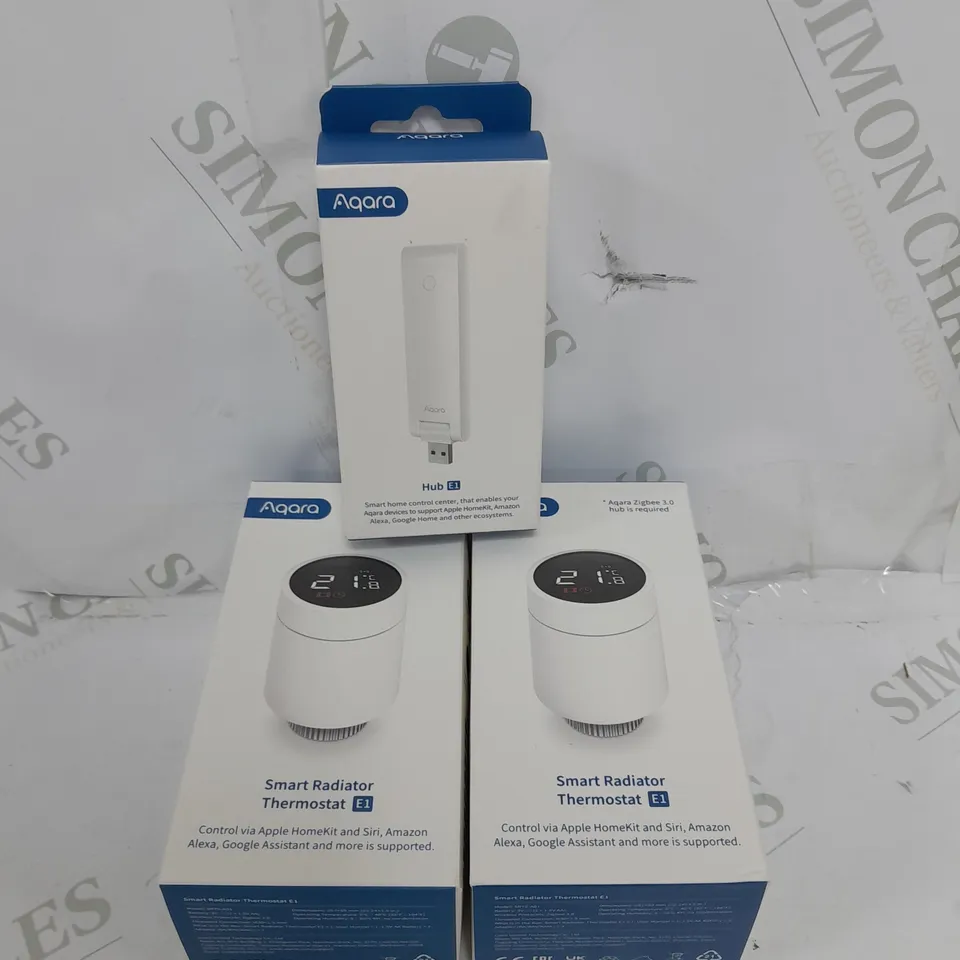 AQARA HUB E1 AND TWO SMART RADIATOR THERMOSTAT