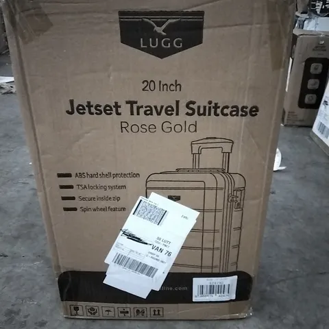 BOXED 20 INCH JET-SET TRAVEL SUITCASE ROSE GOLD