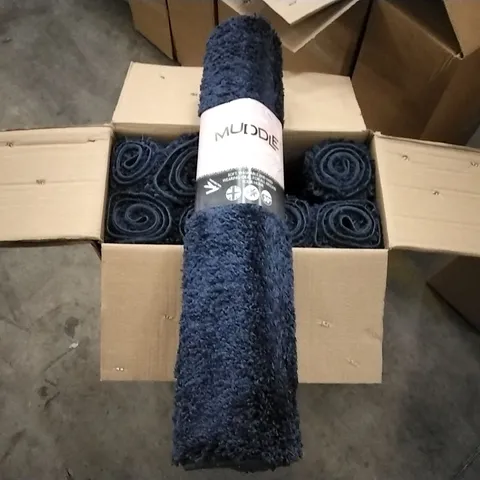 8x BRAND NEW MUDDLE WASHABLE SHAGGY RUGS - NAVY, 80 x 120cm