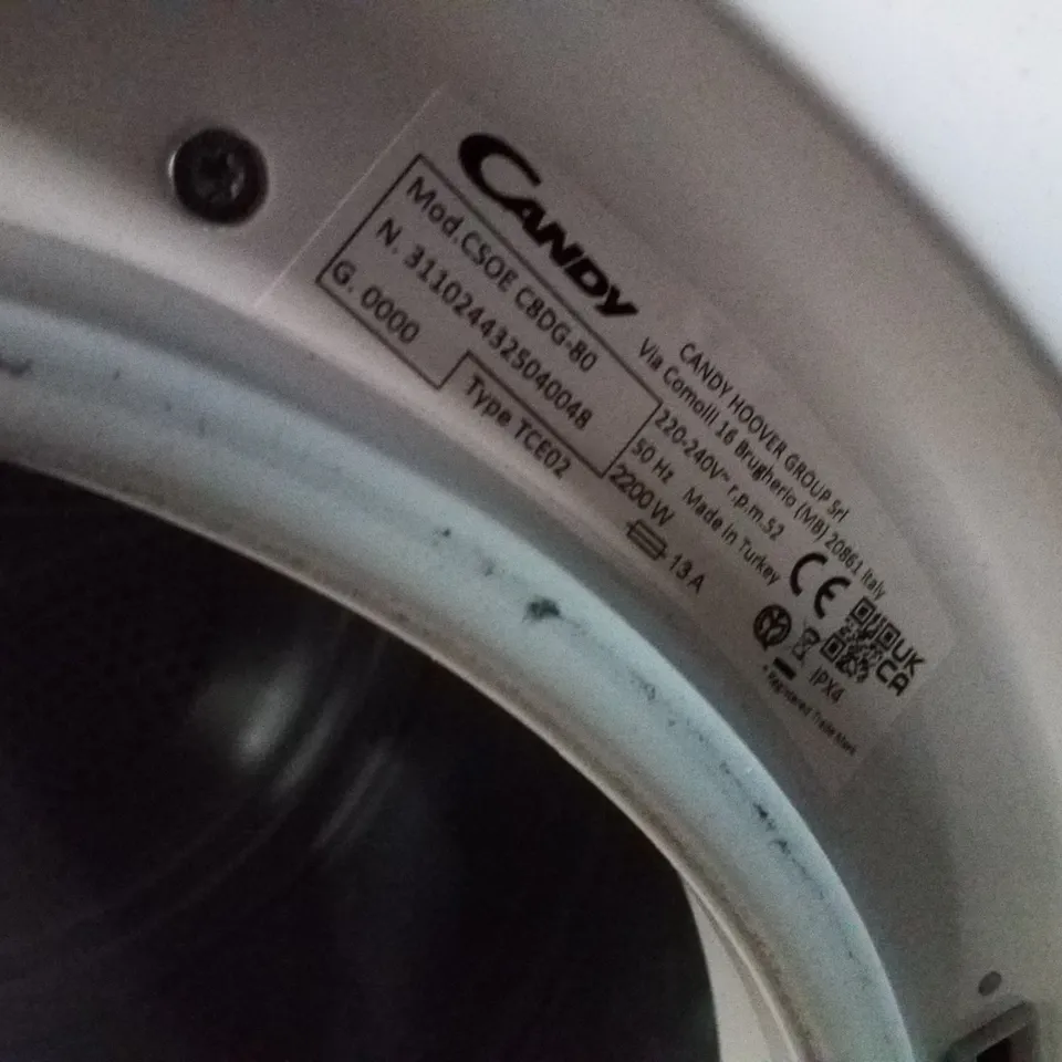 CANDY SMART PRO CSOE C8DG-80 8KG LOAD CONDENSER TUMBLE DRYER - WHITE