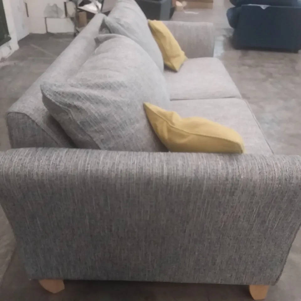 QUALITY BRITISH DESIGNER LOUNGE CO. 2.5 SEATER SOFA GREY FABRIC
