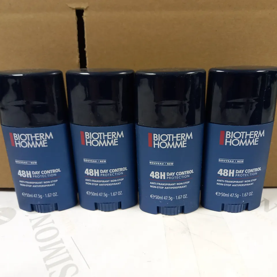 LOT OF 4 BIOTHERM HOMME ANTI-PERSPIRANT DEODORANT STICKS 