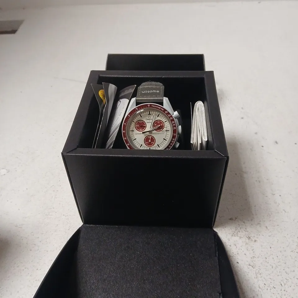 SWATCH MOONSWATCH MISSION TO PLUTO BIOCERAMIC WATCH – BOXED