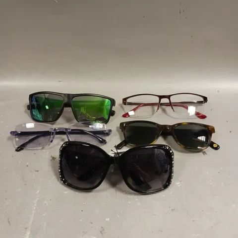 APPROXIAMTELY 10 ASSORTED SUNGLASSES/SPECTACLES IN VARIOUS DESIGNS & BRANDS