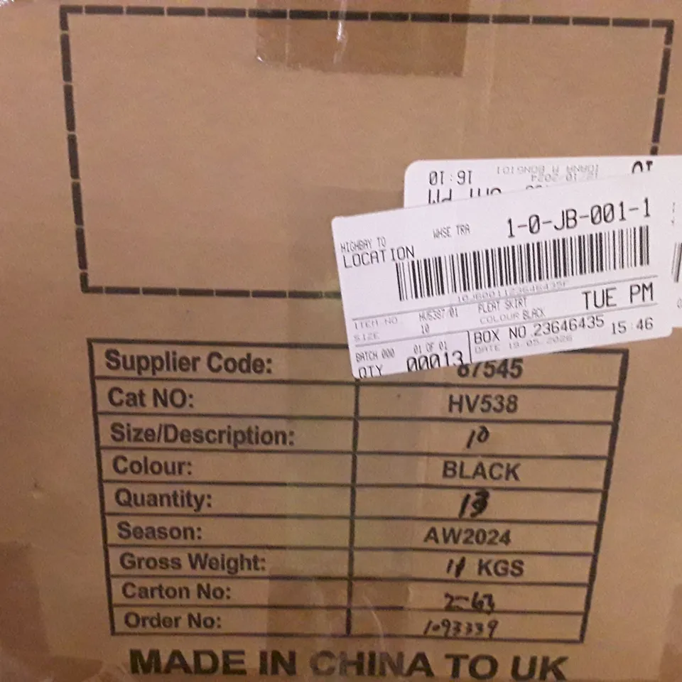 BOXED BRAND NEW JDWILLIAMS DENIM PLEAT SKIRT SIZE 10 BLACK COLOUR APPROXIMATELY 13 PIECES 