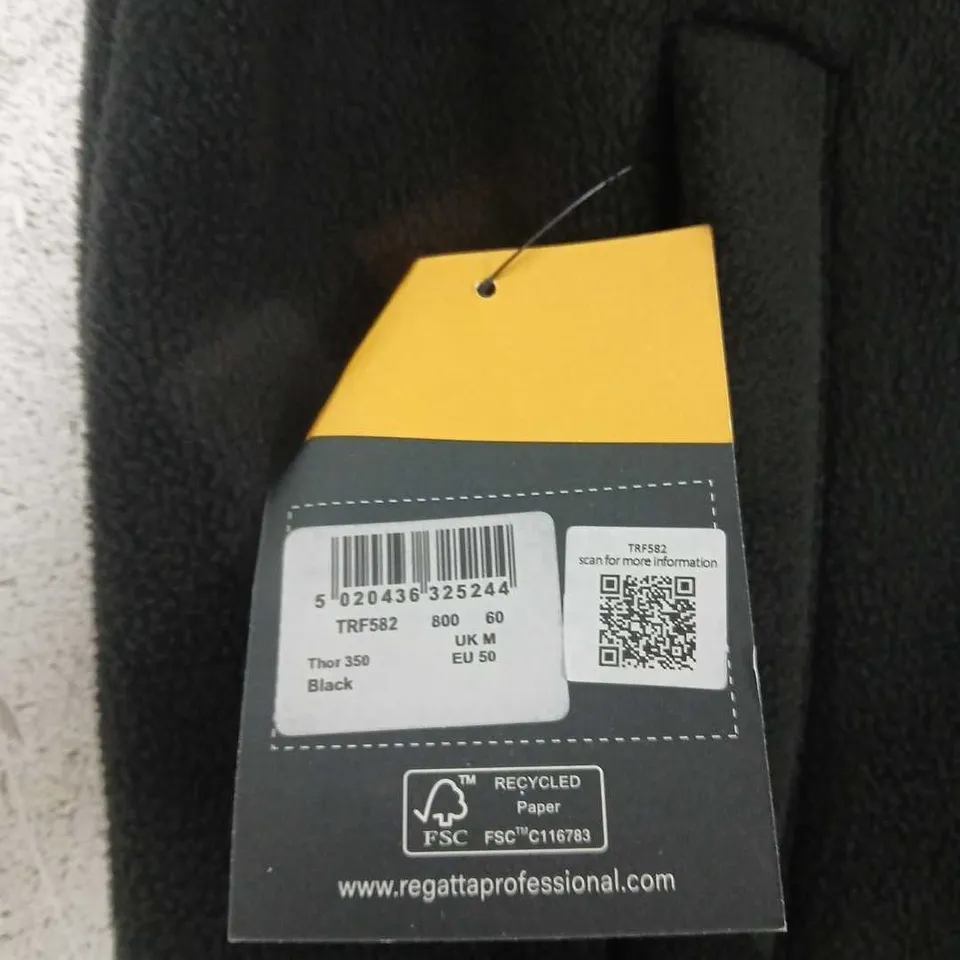 REGATTA PROFESSIONAL MEN'S BLACK FLEECE – UK M (EU 50)