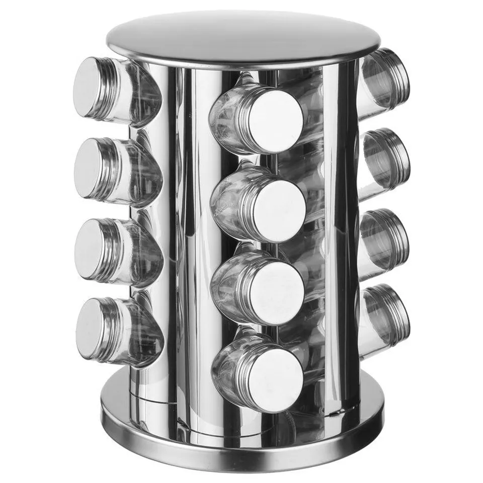 BOXED SPINNING CAROUSEL 16 JAR FREE STANDING SPICE RACK