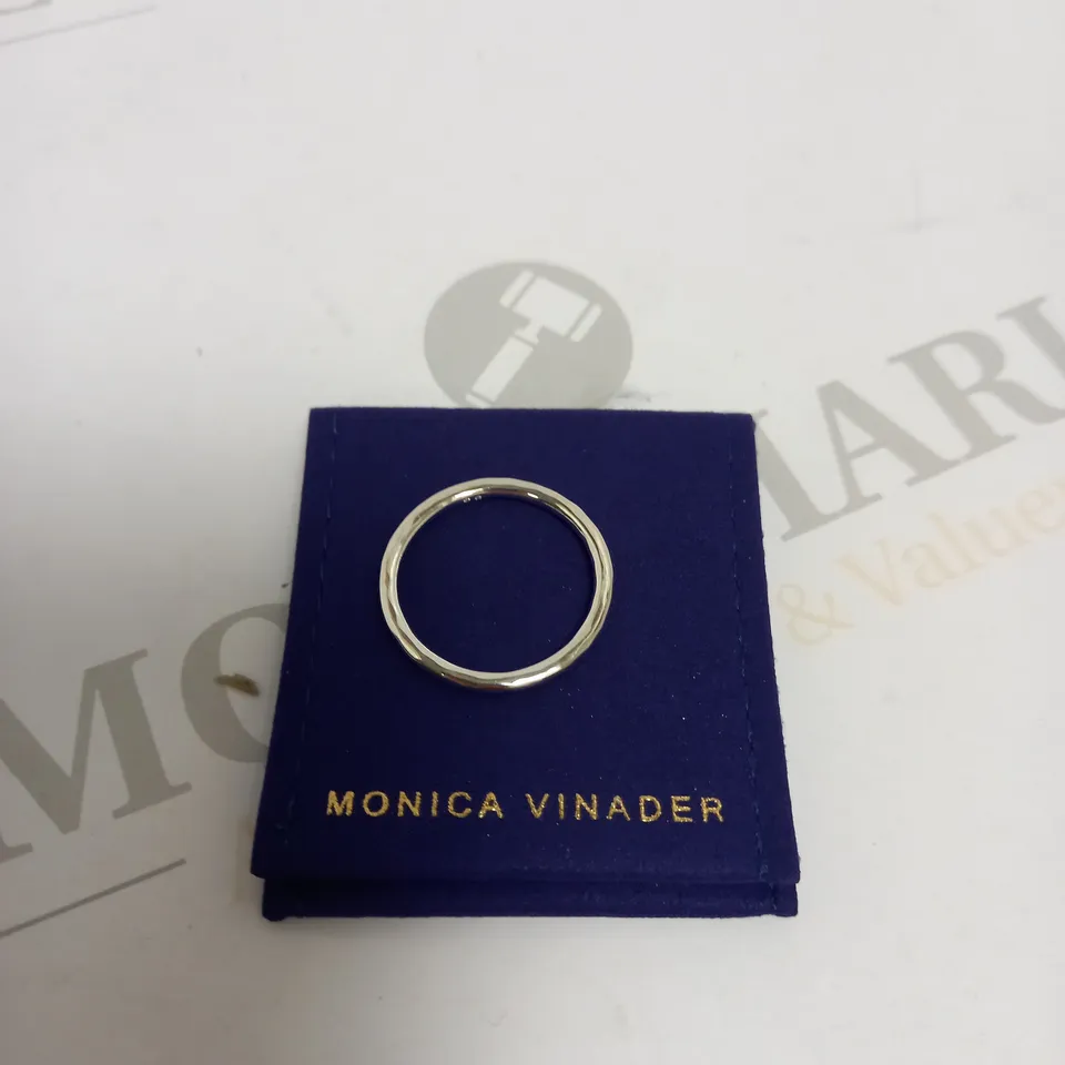 MONICA VINADER TEXTURED SILVER RING 