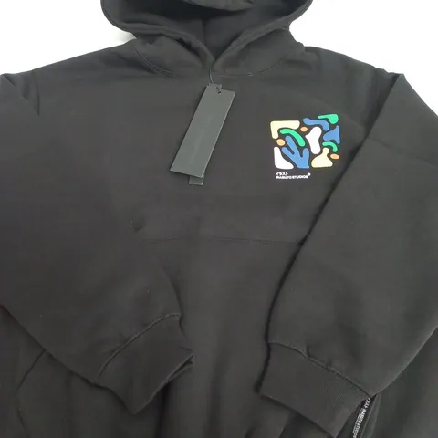 IRASUTO STUDIOS SHIKAKU FORM BLACK HOODIE - LARGE