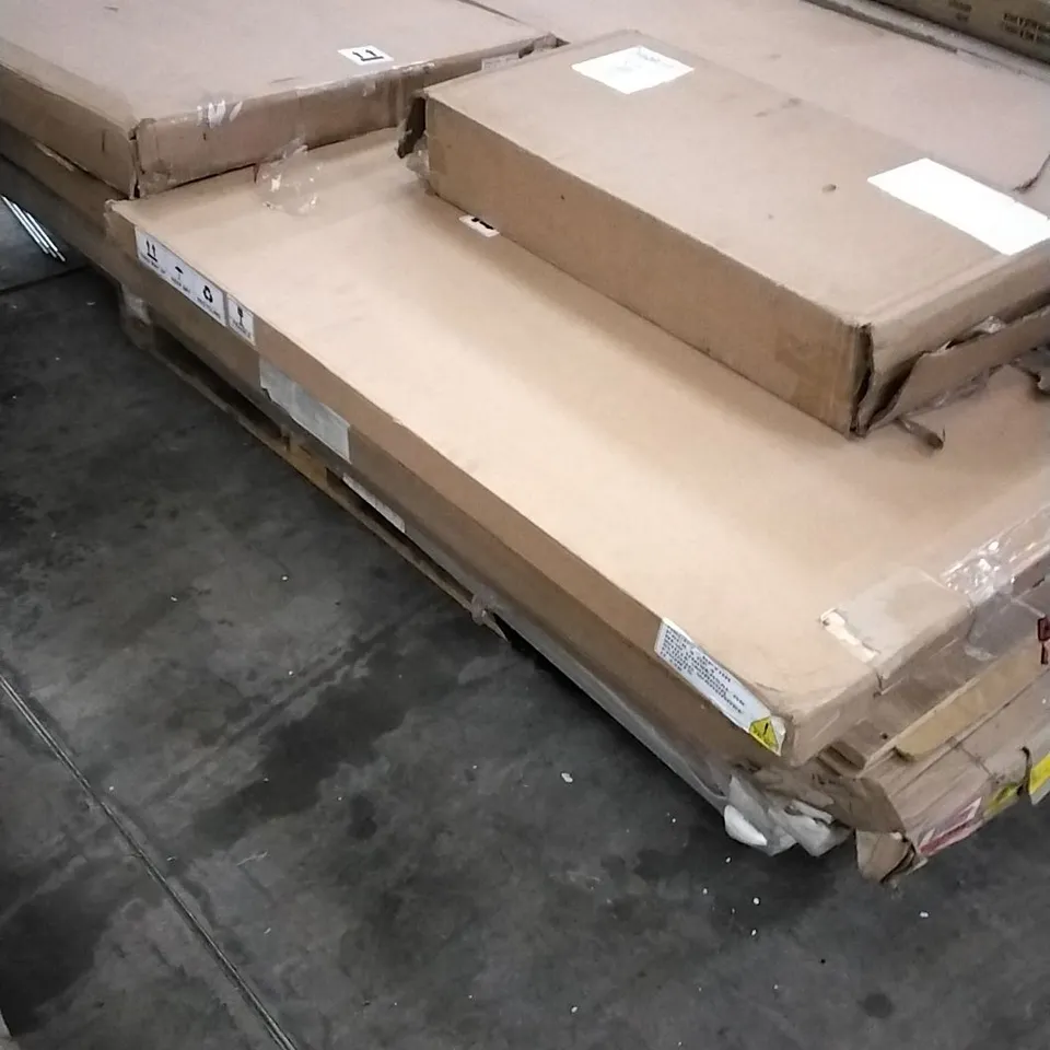 PALLET OF ASSORTED BOXED FURNITURE PARTS FOR WARDROBE, CABINET AND DOOR