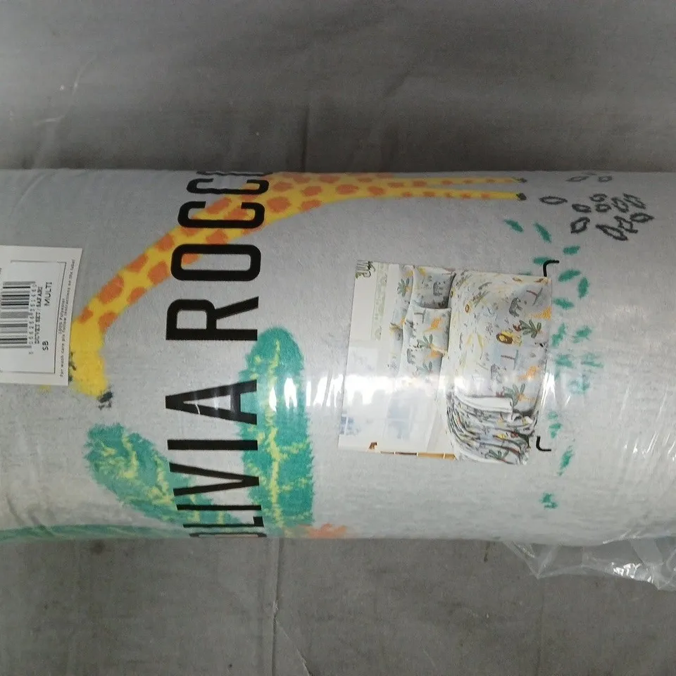 OLIVIA ROCCO SINGLE DUVET SET - GREY/SAFARI (135CM X 198CM)