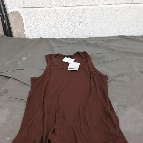 NOBODYS CHILD JERSEY BROWN SCOOP NEST VEST UK 12 WITH TAGS