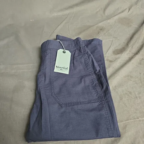 WEIRD FISH ANYAR 3/4 RIPSTOP TROUSERS, NAVY – UK 10 (WOMEN)