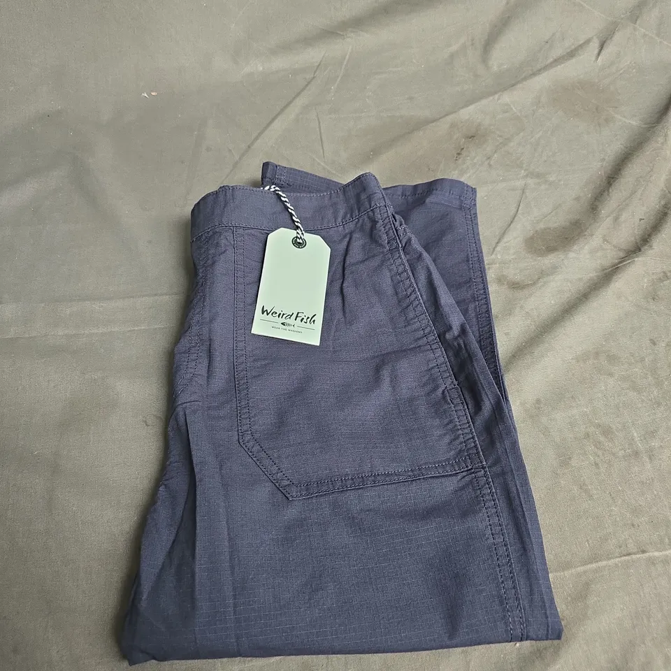 WEIRD FISH ANYAR 3/4 RIPSTOP TROUSERS, NAVY – UK 10 (WOMEN)