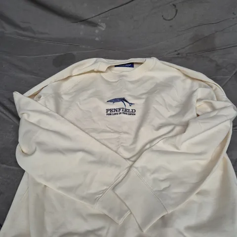 PENFIELD CREAM CREWNECK SWEATSHIRT – SIZE M