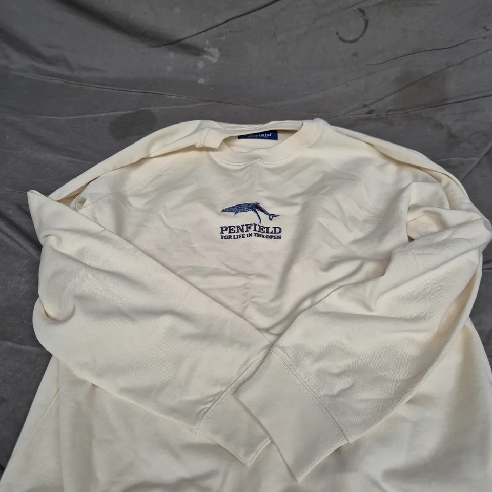 PENFIELD CREAM CREWNECK SWEATSHIRT – SIZE M