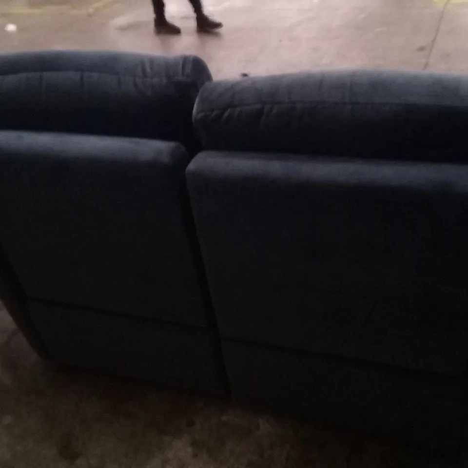 DESIGNER G PLAN MADE LUCCA MONTILLA MIDNIGHT ELECTRIC RECLINING TWO SEATER SOFA