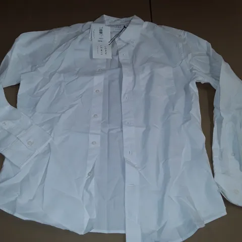 JOHN LEWIS SLIM FIT WHITE LONG SLEEVE SHIRT - M