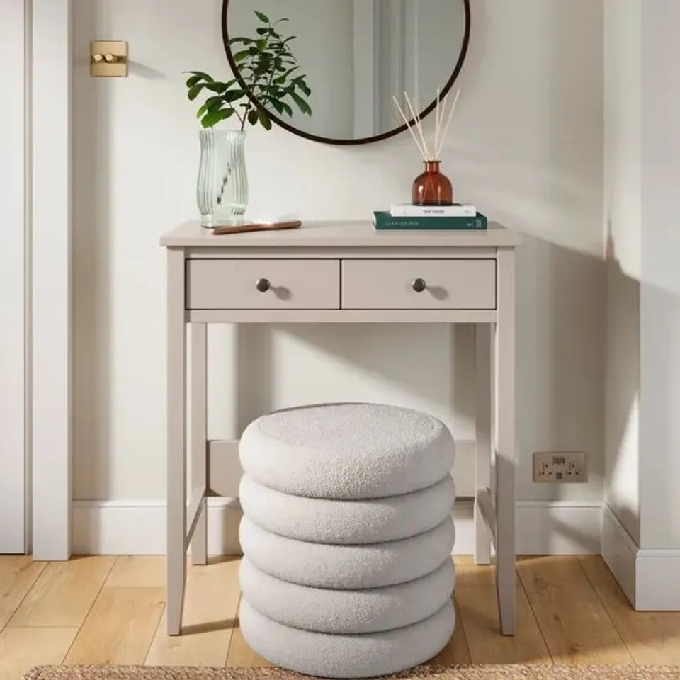 BOXED LYNTON 2 DRAWER COMPACT DRESSING TABLE