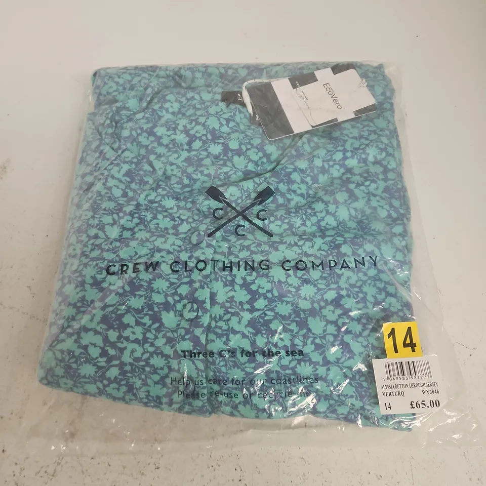 CREW CLOTHING ALYSSIA BUTTON-THROUGH JERSEY – UK 14 