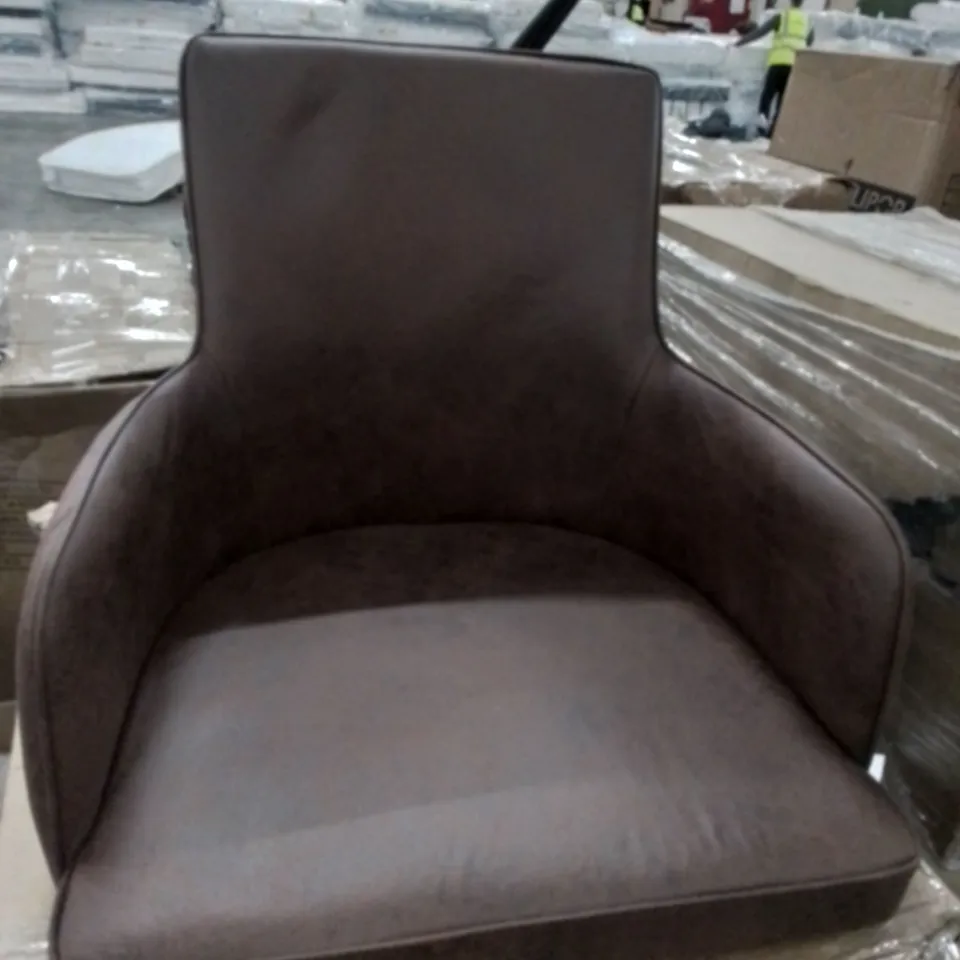 BOXED PAIR OF BROWN DINING CHAIRS