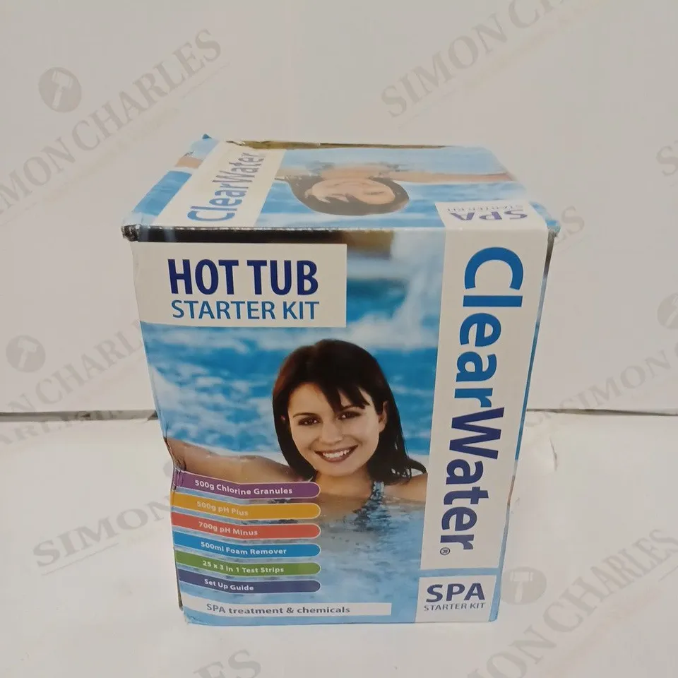 BOXED CLEAR WATER HOT TUB STARTER KIT 