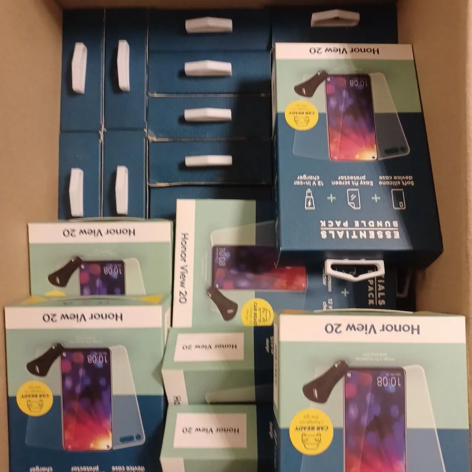 APPROXIMATELY 40 BRAND NEW BOXED ESSENTIALS BUNDLE PACKS FOR HONOR VIEW 20 