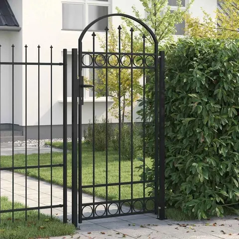 BOXED BEZOUT 203.2cm x H 104.14cm W BLACK METAL GATE (1 BOX)