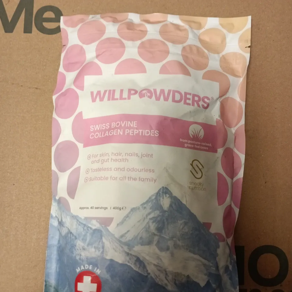 WILLPOWDERS SWISS BOVINE COLLAGEN PEPTIDES – 400 G