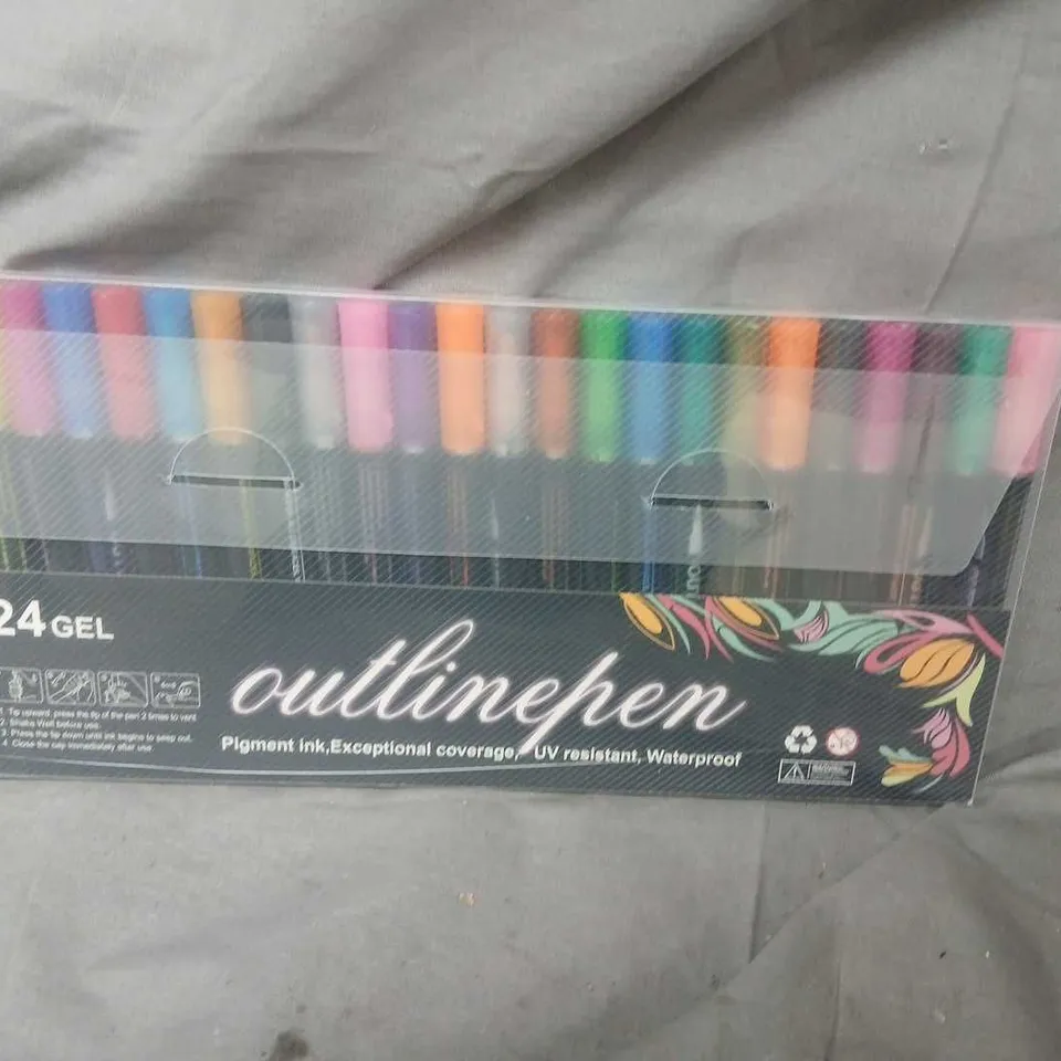 OUTLINEPEN 24 GEL PENS SET – PIGMENT INK, UV RESISTANT & WATERPROOF (BOXED)