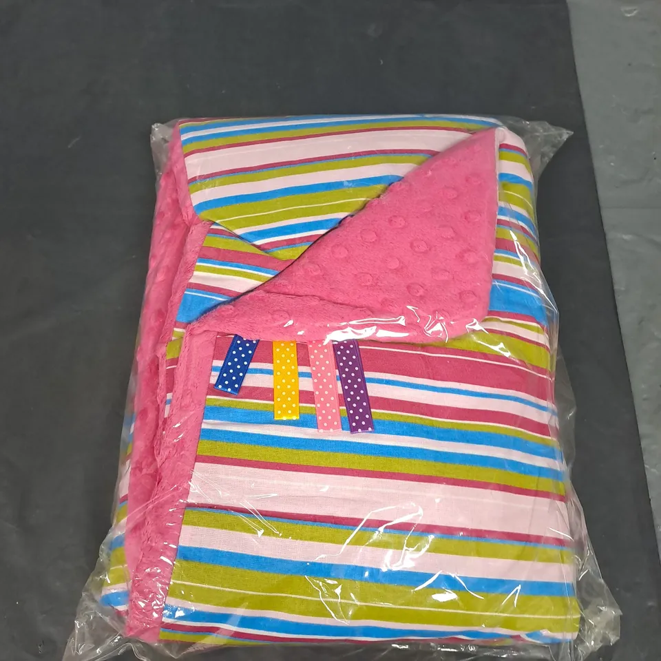 BOX OF 5 BABY BLANKETS - MULTI COLOURED