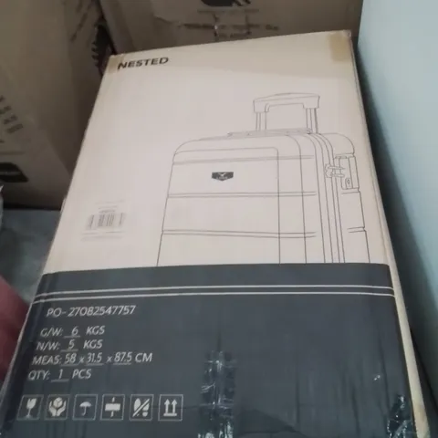 BOXED LUGG JETSET TRAVEL SUITCASE IVORY 32INCH