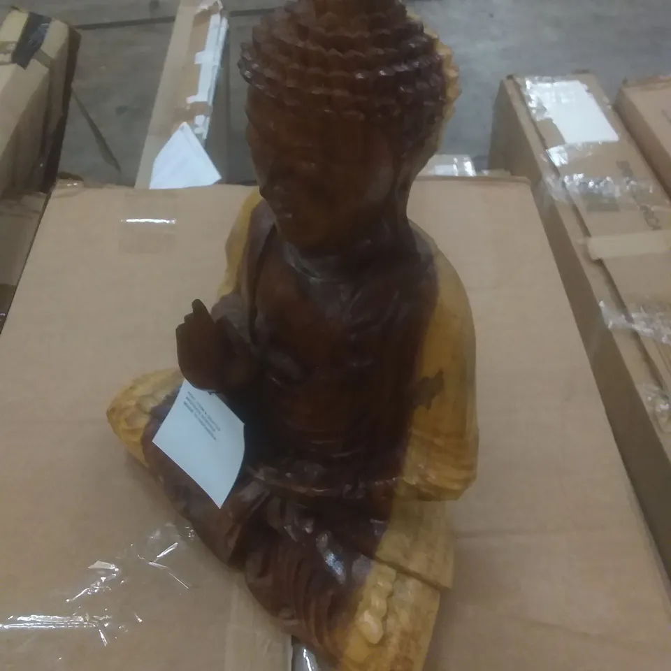 BRAND NEW BOXED x6 WOODEN BUDDHA 