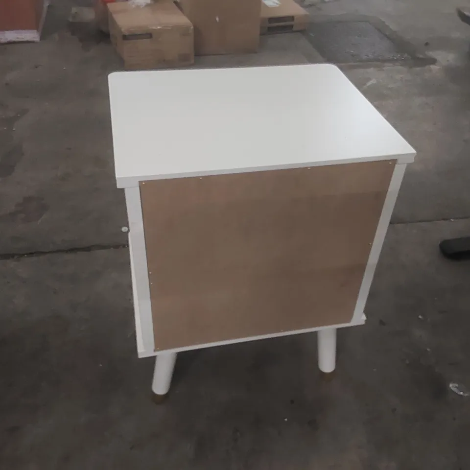 DESIGNER 2 DRAWER BEDSIDE TABLE