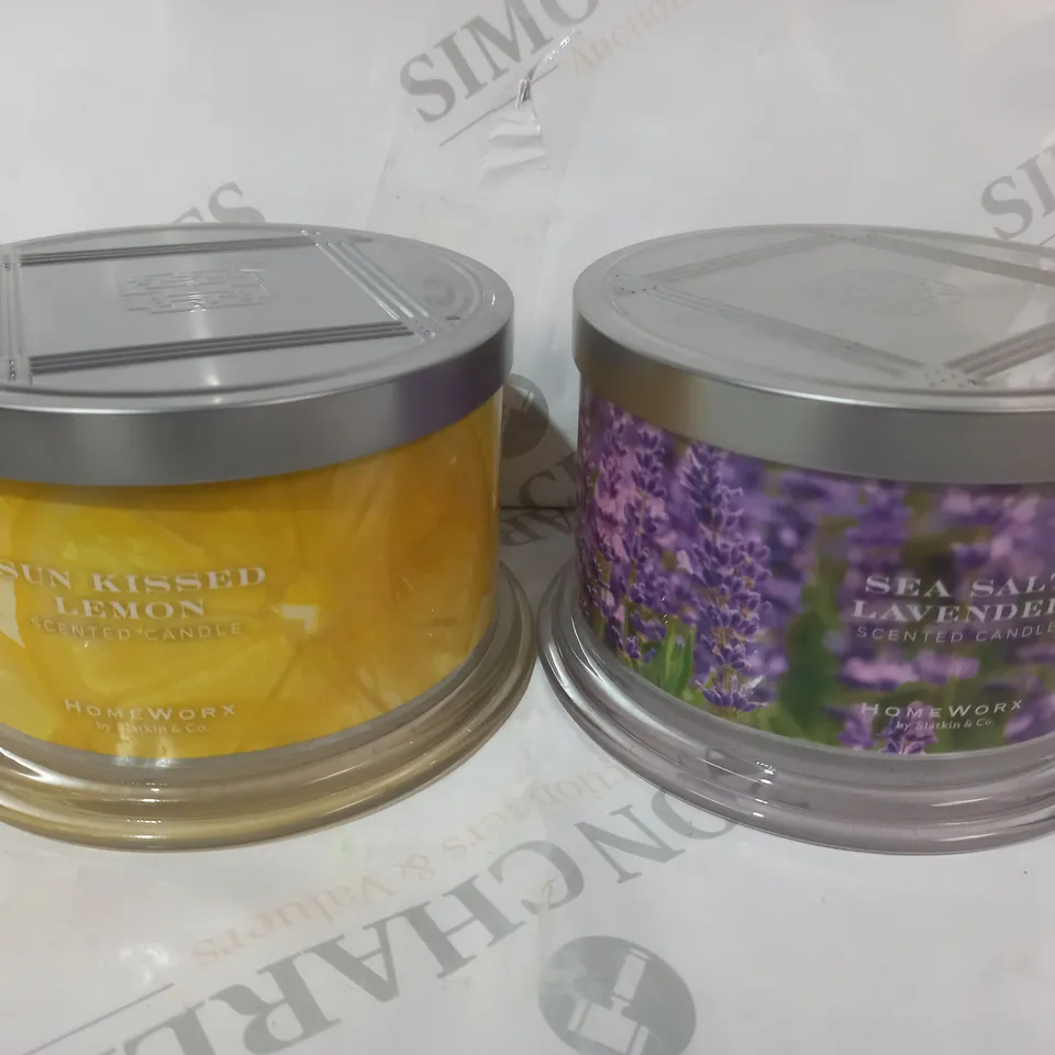 BOXED HOMEWORX BY SLATKIN & CO. SET OF 2 MEDITERRANEAN MIXED SET CANDLES